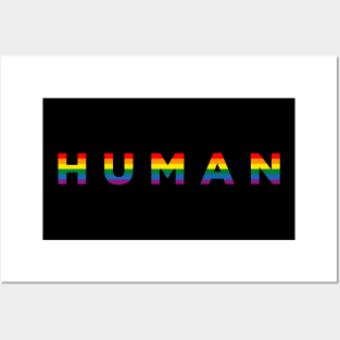 Human Humanity Pride Rainbow LGBTQ Posters and Art